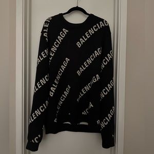 Balenciaga all over logo sweater